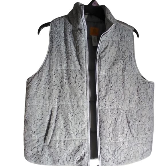 3/$15 Ruby rd. lace front puffer vest - Picture 1 of 9